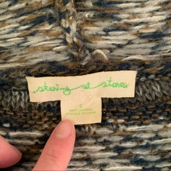 Staring at stars womens open front long length asymmetrical knit cardigan - S - Picture 2 of 7